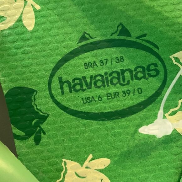 Green Apple Havaianas Flip Flops NWT - Picture 4 of 4